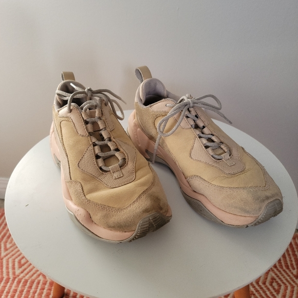 Puma Chunky Pastel Peach Pink Athletic Sneaker Leather Shoe - Picture 6 of 6